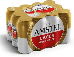 Amstel Cerveja Lager Lata 473ml Pack 12 Unidades