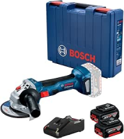 Bosch Esmerilhadeira a bateria GWS 180-LI Brushless 18V com 2 baterias e 1 carregador