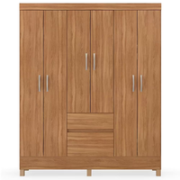 Guarda-Roupa Casal Flash Ii 6 Portas 2 Gavetas Amêndola Touch – Demóbile – Marrom
