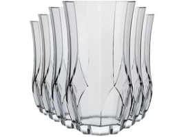 Jogo De Copos De Vidro Long Drink 360ml 6 Peças Nadir Ópera