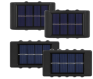 Kit 4x Arandela Solar 2 Focos Parede Slim 10 Fachos Led Externa Branco Quente Frio (amarelo)