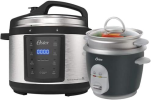 Kit Panela de Pressão e Panela Elétrica de Arroz Oster – 220V