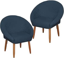 Kit Poltronas Cadeira Decorativa para Sala de Espera Recepção MOBLAN decor (AZUL)