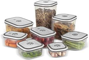 Kit Potes Herméticos de Plástico Electrolux – Cinza 1×8 unidades
