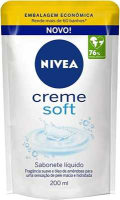 NIVEA Sabonete Líquido Refil Creme Soft 200ml – Composto com óleo natural, sua fórmula equilibra o pH da pele e garante maciez prolongada após o uso