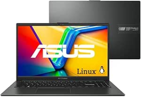 Notebook ASUS VivoBook Go 15, AMD RYZEN 3 7320U, 4 GB, 128 GB SSD, KeepOS, Tela 15,6″ FHD, Mixed Black – E1504FA-NJ1291