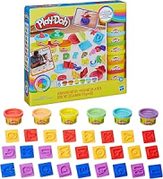 Play-Doh Conjunto de Massinha Letras, kit com 6 potes de massa de modelar e acessórios, para crianças acima de 3 anos