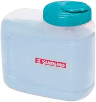 Porta Sabão em Pó Plástico com Tampa, Capacidade 1kg, Cor Transparente, Linha Hydrus, Sanremo.
