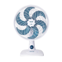 Ventilador De Mesa Mondial Maxis V30mxw 30cm Com 6 Pás, 3 Velocidades E 50w – Branco / Azul – 110v